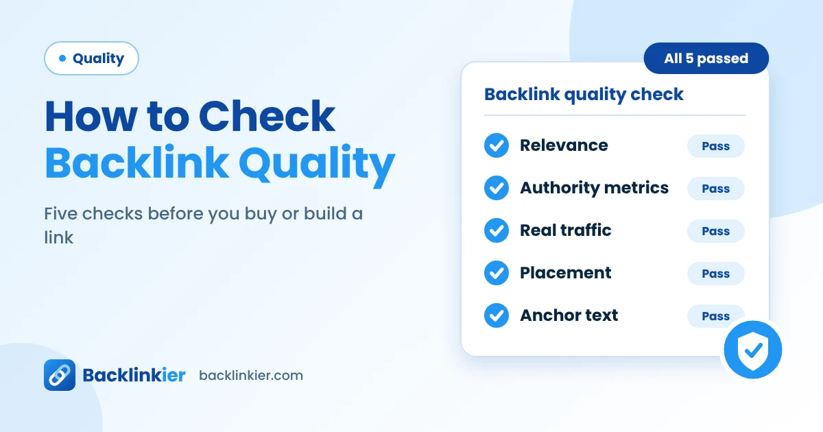 How to Check Whether a Backlink Is High Quality